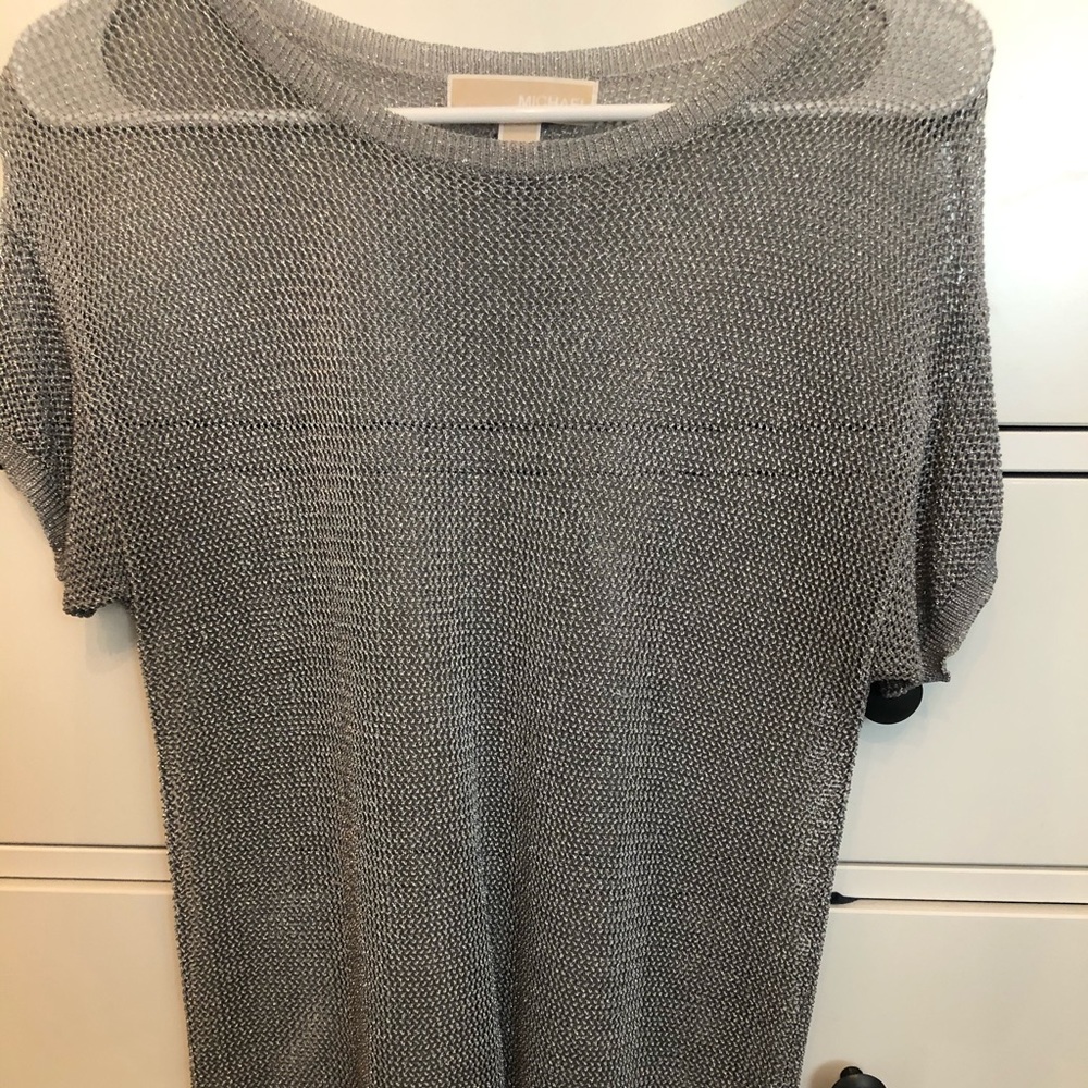 Michael Kors Sheer Silver Tee